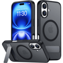 SPIDERCASE Magnetic iPhone 16 Case with 3-Stand, Military Drop Protection