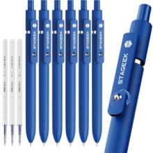 STAGEEK Blue Gel Pens GX3 6Pcs + 3 Refills