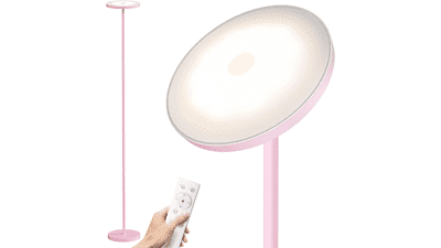 SUNMORY Soft Pink Torchiere Floor Lamp