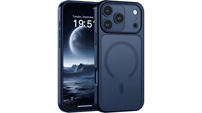 SUPFINE Magnetic iPhone 17 Pro Max Case – Dark Blue, MagSafe, Drop & Camera Protection