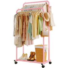 Sakugi Double Rod Clothes Rack