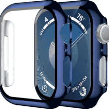 Smiling 2 Pack Apple Watch 41mm Case with Tempered Glass