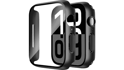 Smiling 2 Pack Apple Watch 46mm Tempered Glass Case