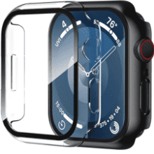 Smiling 2-Pack Apple Watch SE 40mm Case with Tempered Glass Protector