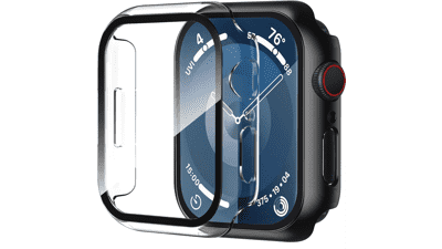 Smiling 2-Pack Apple Watch SE 40mm Case with Tempered Glass Protector