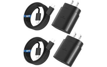 Super Fast 25W USB‑C Charger with 10FT Cable (2 Pack)