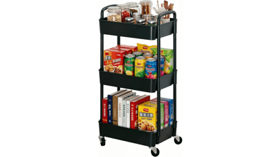 Sywhitta 3-Tier Rolling Utility Cart with Wheels