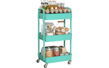 Sywhitta 3-Tier Rolling Utility Cart – Green