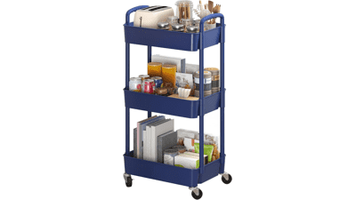 Sywhitta 3-Tier Rolling Utility Cart