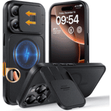 TOCOL iPhone 16 Pro Rugged Case with Slide Camera Cover & Kickstand