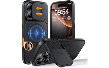 TOCOL iPhone 16 Pro Rugged Case with Slide Camera Cover & Kickstand