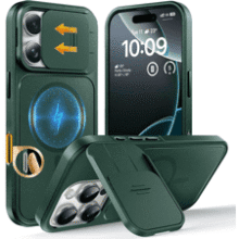 TOCOL iPhone 16 Pro Rugged Case with Slide Camera Cover & Kickstand