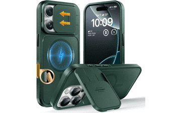 TOCOL iPhone 16 Pro Rugged Case with Slide Camera Cover & Kickstand