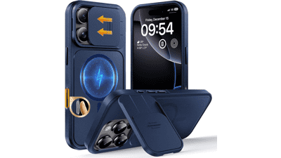 TOCOL iPhone 16 Pro Rugged Case with Slide Camera Cover