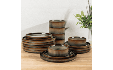 Terra 18-Piece Ceramic Dinnerware Set