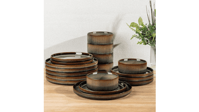 Terra 18-Piece Ceramic Dinnerware Set