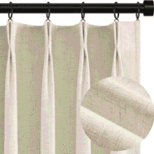 Topfinel 120" Blackout Linen Curtains