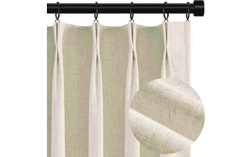 Topfinel 120" Blackout Linen Curtains