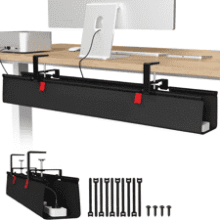 Univivi 36" Under-Desk Cable Tray – No-Drill Fabric Organizer