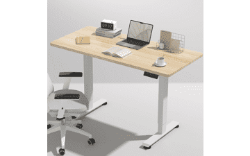 Veken 47.2" Electric Standing Desk – Height Adjustable Wood Desktop