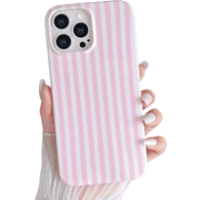 Yeddabox iPhone 13 Pro Max Pink Striped TPU Case