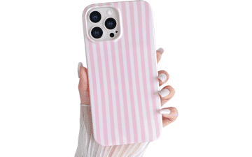 Yeddabox iPhone 13 Pro Max Pink Striped TPU Case
