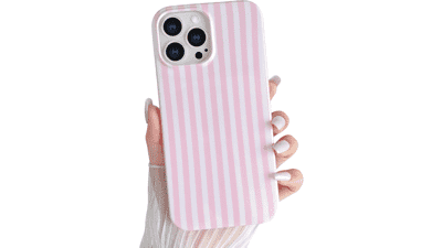 Yeddabox iPhone 13 Pro Max Pink Striped TPU Case