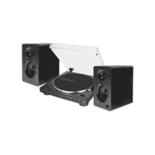 Audio-Technica AT-LP60X Automatic Turntable with 3-Piece Studio Monitor Bundle