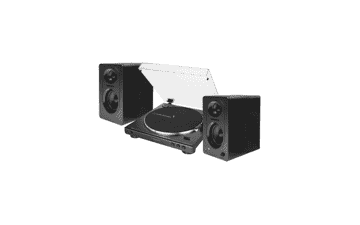 Audio-Technica AT-LP60X Automatic Turntable with 3-Piece Studio Monitor Bundle