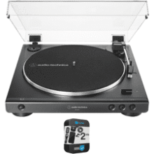 Audio-Technica AT-LP60X-BK Automatic Belt-Drive Turntable Bundle