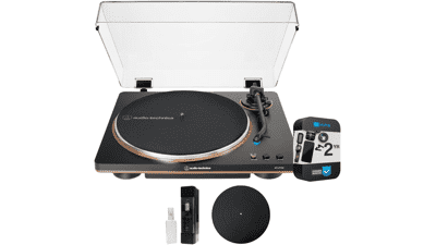 Audio-Technica AT-LP70X-BZ Automatic Belt-Drive Turntable Bundle