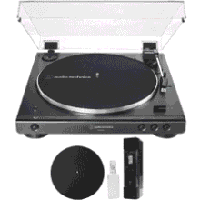 Audio-Technica AT‑LP60XBT‑BK Bluetooth Turntable Bundle