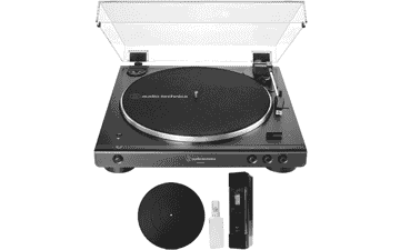 Audio-Technica AT‑LP60XBT‑BK Bluetooth Turntable Bundle