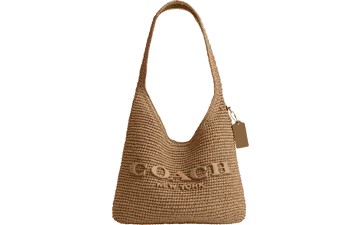 COACH Brooklyn 28" Shoulder Bag Straw