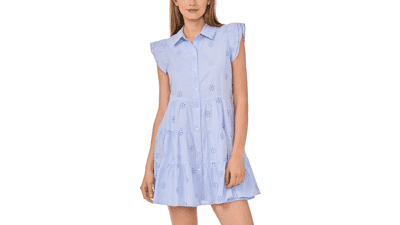 CeCe Women's Tiered Mini Dress