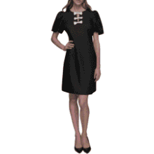 Karl Lagerfeld Women's Puff Sleeve Mini Dress