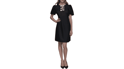 Karl Lagerfeld Women's Puff Sleeve Mini Dress
