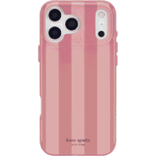 Kate Spade iPhone 17 Pro Max Case – Stripe Rose Coral