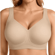 LetsJoli Wireless Push-Up Bra – Full Coverage, No Underwire, Plus Size