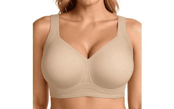 LetsJoli Wireless Push-Up Bra – Full Coverage, No Underwire, Plus Size