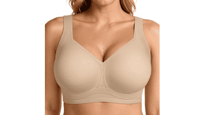 LetsJoli Wireless Push-Up Bra – Full Coverage, No Underwire, Plus Size