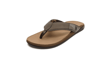OluKai Tuahine Waterproof Leather Sandals – Men’s Beach Flip Flops