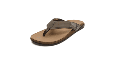 OluKai Tuahine Waterproof Leather Sandals – Men’s Beach Flip Flops