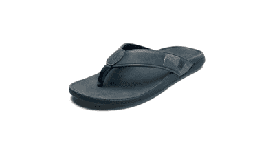 OluKai Tuahine Waterproof Leather Sandals – Men's Flip Flops with Arch Support
