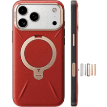 TORRAS Organic Leather iPhone 17 Pro Case with Kickstand