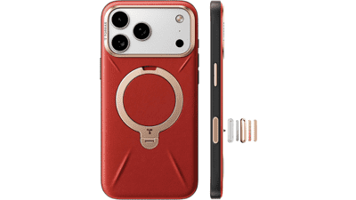 TORRAS Organic Leather iPhone 17 Pro Case with Kickstand