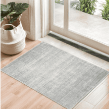 2x3 Grey Washable Entryway Rug – Non‑Slip, Low Pile