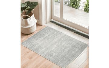 2x3 Grey Washable Entryway Rug – Non‑Slip, Low Pile