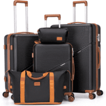 5-Piece Hardshell TSA Lock Luggage Set with Spinner Wheels