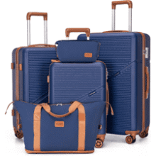 5-Piece Hardshell TSA Lock Luggage Set with Spinner Wheels